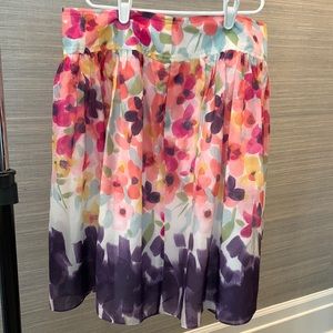Worth - Floral knee length skirt, Cotton/Silk, Sz: 10